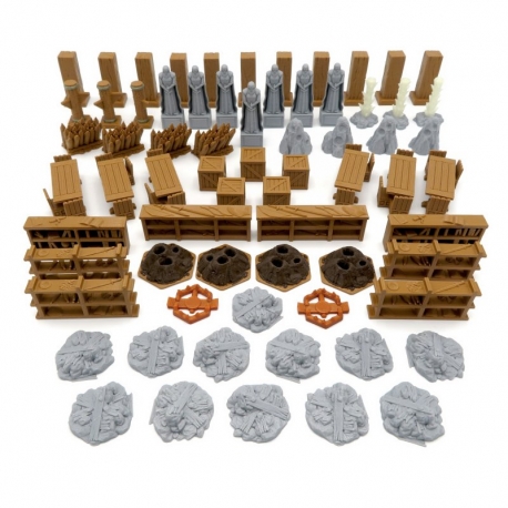 Pack de Actualización de Escenografía para Gloomhaven a Jaws of the Lion - 69 piezas