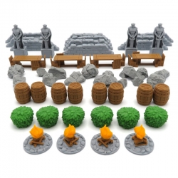 Terrain Tokens for LOTR: Journeys in Middle-earth - 42 Pieces