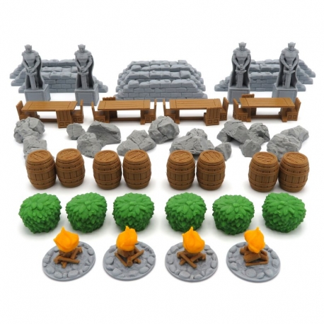 Terrain Tokens for LOTR: Journeys in Middle-earth - 42 Pieces