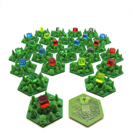 Losetas de Bosque para Terraforming Mars 25 Piezas