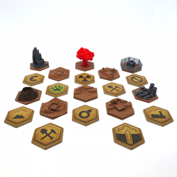Special Brown Tiles for Terraforming Mars - 10 Pieces