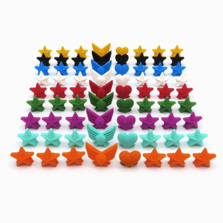 Popularity, Power and Star Tokens for Scythe - 72 pieces