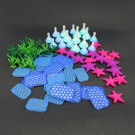 Tokens de recursos para Underwater Cities - 100 piezas