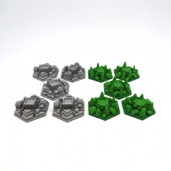 City and Forest Tiles for Terraforming Mars - 10 Pieces