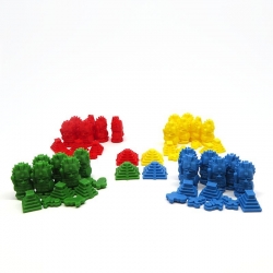 Pack of 4 Players for Tzolk'in / Tzolkin - 56 Pieces