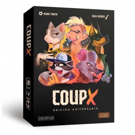 Juego de cartas Coup X: Edición Aniversario de Zacatrus