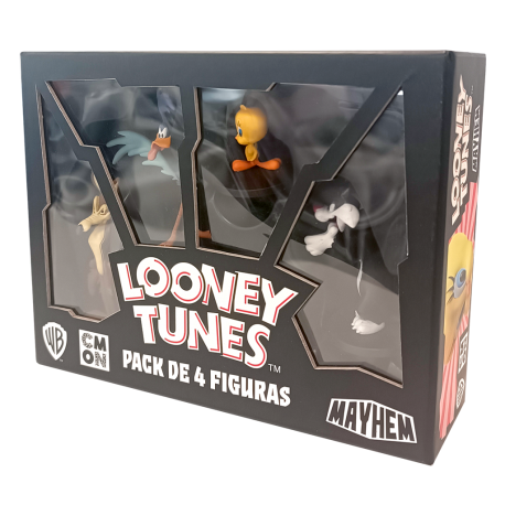 Pack de 4 Figuras para juego de mesa Looney Tunes Mayhem de CMON Games