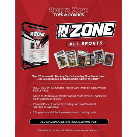 Sports Zone - In The Zone - Multi Sports Card Box (Inglés)