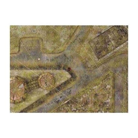 Bandua - 9ED Playmat with Deployment Zones 44"x30" Imperial City Jungle 1