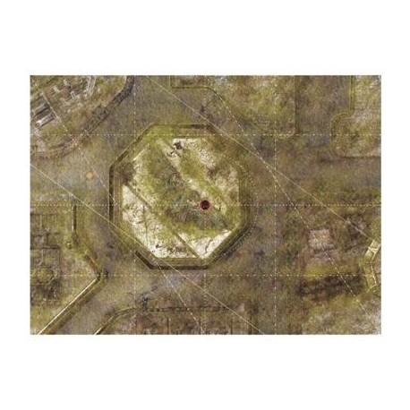 Bandua - 9ED Playmat with Deployment Zones 44"x30" Imperial City Jungle 2