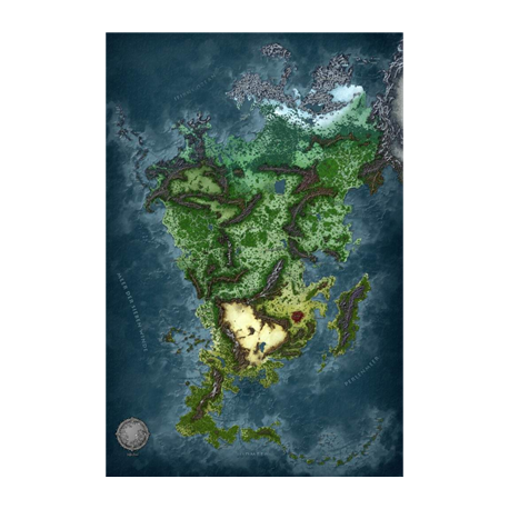 Kraken Wargames Gaming Mat - Aventurien 6x4 Map 2.0