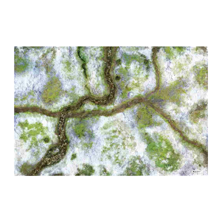 Kraken Wargames Gaming Mat - Snow Valley 44"x60" Gaming Mat
