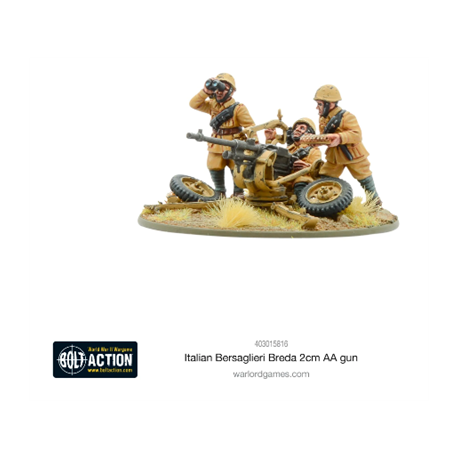 Bolt Action - Italian Bersaglieri Breda 2cm AA gun (Inglés)