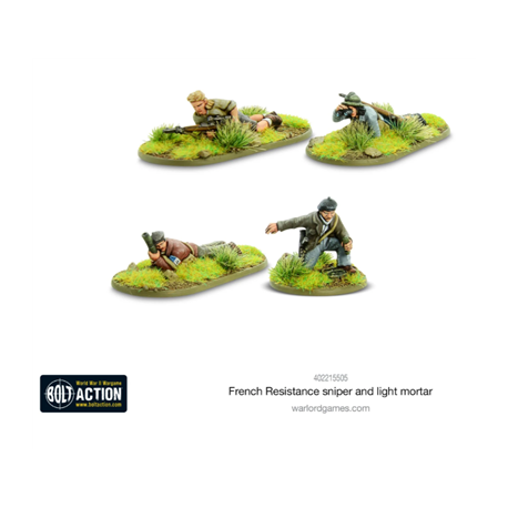 Bolt Action French Resistance Sniper and Light Mortar Teams (Inglés)