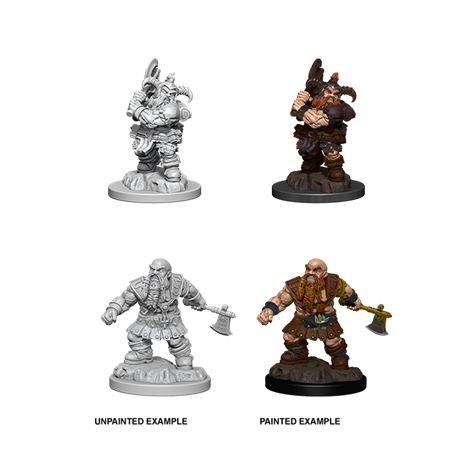 D&D Nolzur's Marvelous Miniatures: Male Dwarf Barbarian (6 Units)