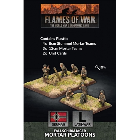 Flames Of War - Fallschirmjager 8cm/12cm Mortar Platoon (x4 each Plastic)