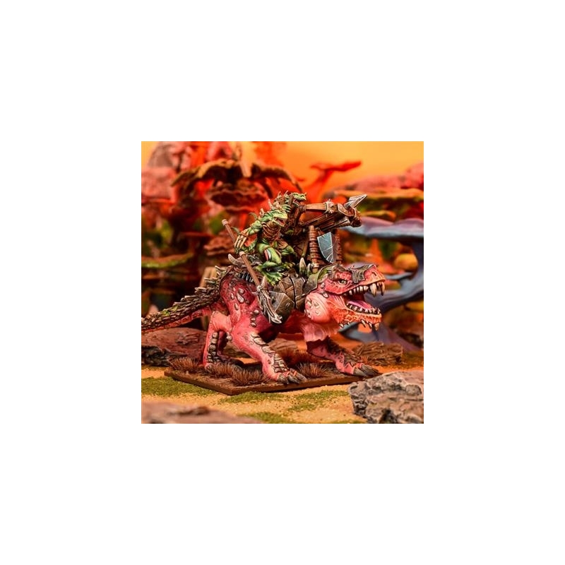 Kings Of War Salamander Army Set - 32 Miniature Figures With Flames & Fantasy Design-634494