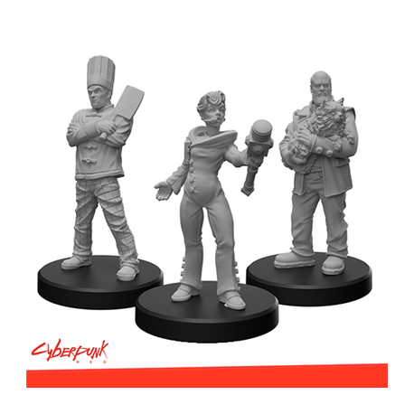 MFC - Cyberpunk Red Miniatures - Edgerunners H - Fixer, Media, Solo