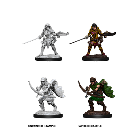 Pathfinder Battles Deep Cuts Unpainted Miniatures - Female Half-Elf Ranger (6 Units)