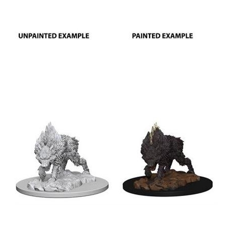Pathfinder Deep Cuts Unpainted Miniatures - Dire Wolf (6 Units)