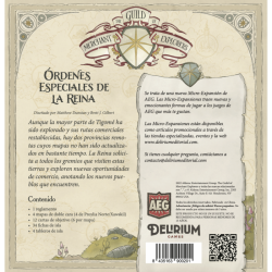 Expansión Órdenes Especiales de la Reina del juego de mesa The Guild of Merchant Explorers de Delirum Games