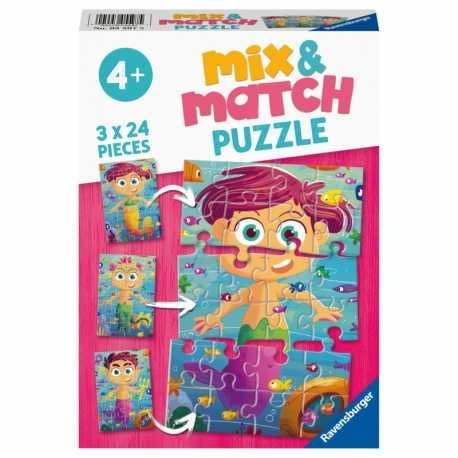 Mix & Match 3 x 24 pcs: Mermaids and Sea Monsters