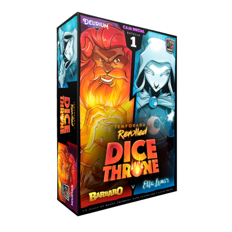 Barbarian Vs Lunar Elf Dice Set - Dice Throne by Delirium Games