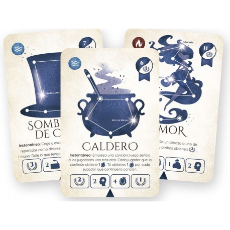 Pack de tres cartas promo para el juego de mesa Astra de Maldito Games