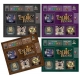 Pack of 4 high quality player mat for the Tiny Epic Crimes board game