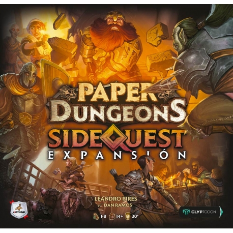 Expansión Side Quest para el juego de mesa Paper Dungeons Side Quest de Maldito Games