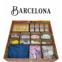 Wooden insert to have all the components of BARCELONA from Maldito Games