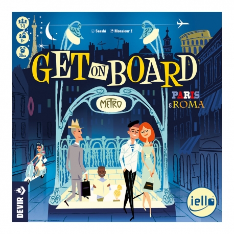 Juego de mesa Get on Board: París y Roma de Devir
