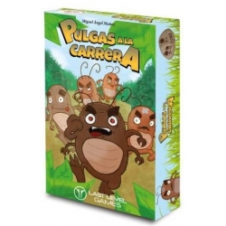 Pulgas a la Carrera es un divertido juego donde trataremos de llegar al perro usando cartas de movimiento
