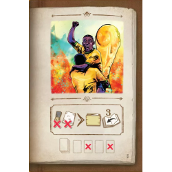 Carta Promocional de Pelé para el juego de mesa Los libros del tiempo