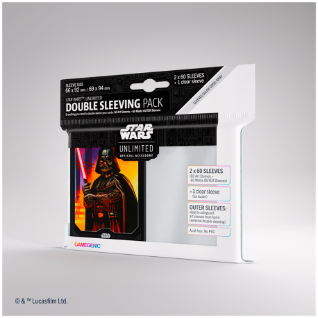 Fundas Star Wars: Unlimited Art Sleeves Double Darth Vader de Gamegenic