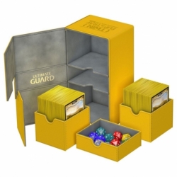 Ultimate Guard Twin Flip´n´Tray Deck Case 200+ Tamaño Estándar XenoSkin Ámbar