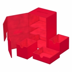 Ultimate Guard Twin Flip`n`Tray 160+ XenoSkin Monocolor Rojo