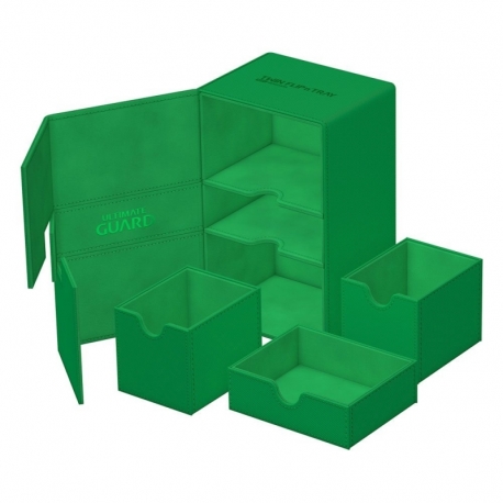 Ultimate Guard Twin Flip`n`Tray 160+ XenoSkin Monocolor Verde