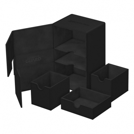Ultimate Guard Twin Flip`n`Tray 160+ XenoSkin Monocolor Negro
