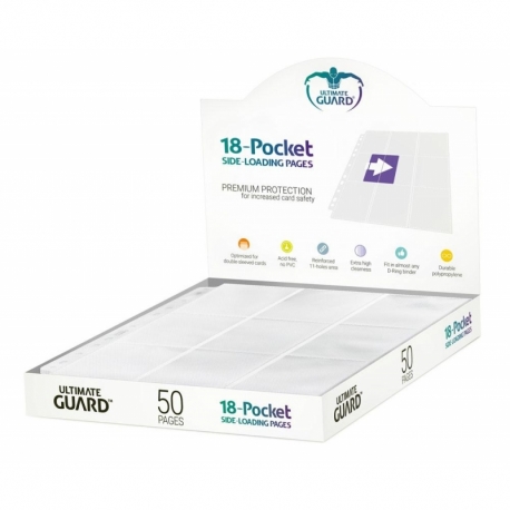 Ultimate Guard 18-Pocket Pages Side-Loading Blanco (50)