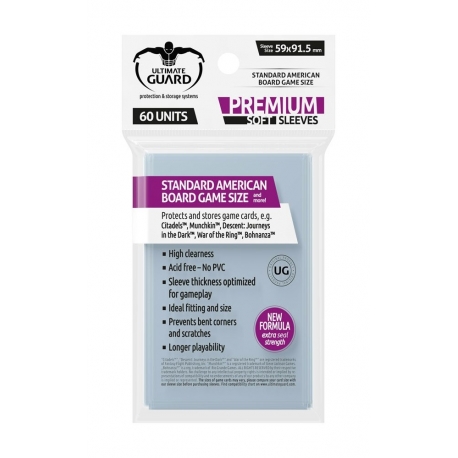 Ultimate Guard Board Game Sleeves (60) - Standard American