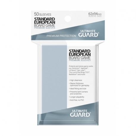 Ultimate Guard Premium Soft Sleeves Fundas de Cartas del Juego de Mesa Standard European (50)