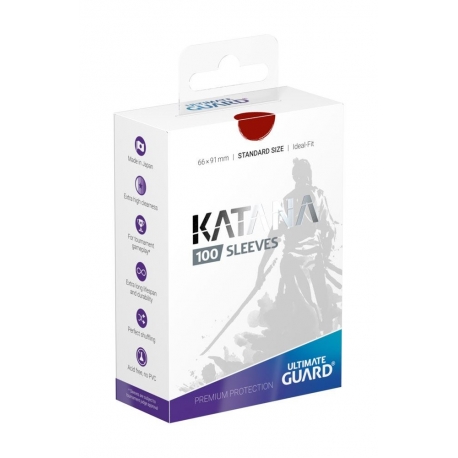 Ultimate Guard Katana Sleeves Tamaño Estándar Rojo (100)