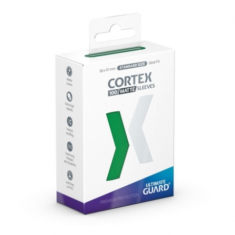 Ultimate Guard Cortex Sleeves Tamaño Estándar Verde Mate (100)