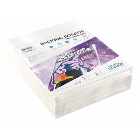 Ultimate Guard Comic Backing Boards (100) - Magazine Size