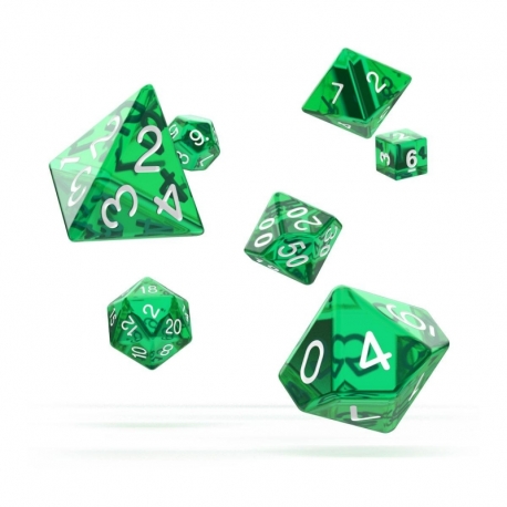 Oakie Doakie Dice Dados RPG-Set Translucent - Verde (7)
