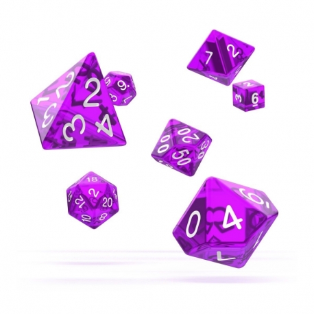 Oakie Doakie Dice RPG-Set Translucent - Purple (7)