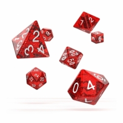 Oakie Doakie Dice RPG-Set Speckled - Rojo (7)