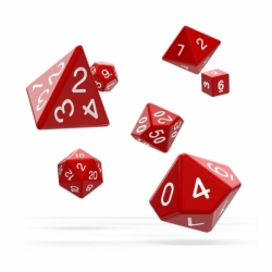 Oakie Doakie Dice Dados RPG-Set Solid - Rojo (7)