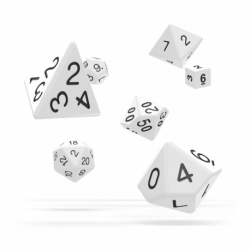 Oakie Doakie Dice Dados RPG-Set Solid - Blanco (7)